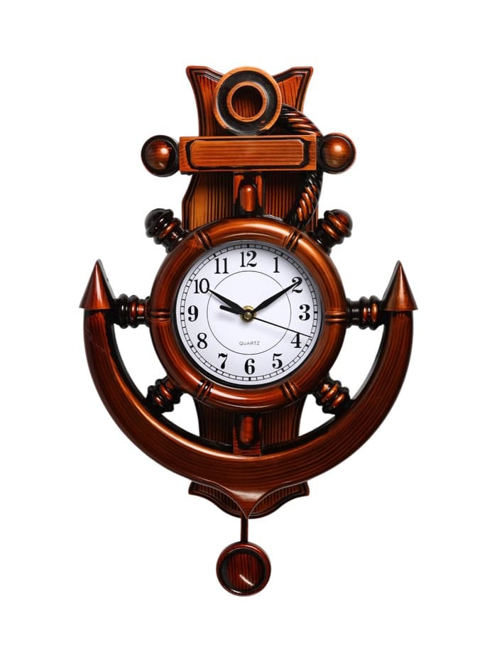 Часы настенные интерьерные «Каракка», с маятником, дискретный ход, 29×39 см, от батареек 2×АА