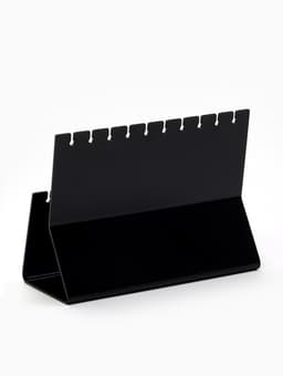 Подставка под серёжки на 10 пар, 2 ряда, 15.5×6.5×11 см, 5, 2 мм, чёрная