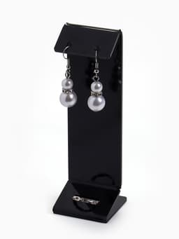 Подставка под серьги, кольцо, 4×4×13 см, 2 мм, чёрная