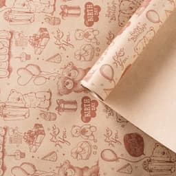 Бумага упаковочная крафт «Мишки», 0.72×10 м, 70 г/м²