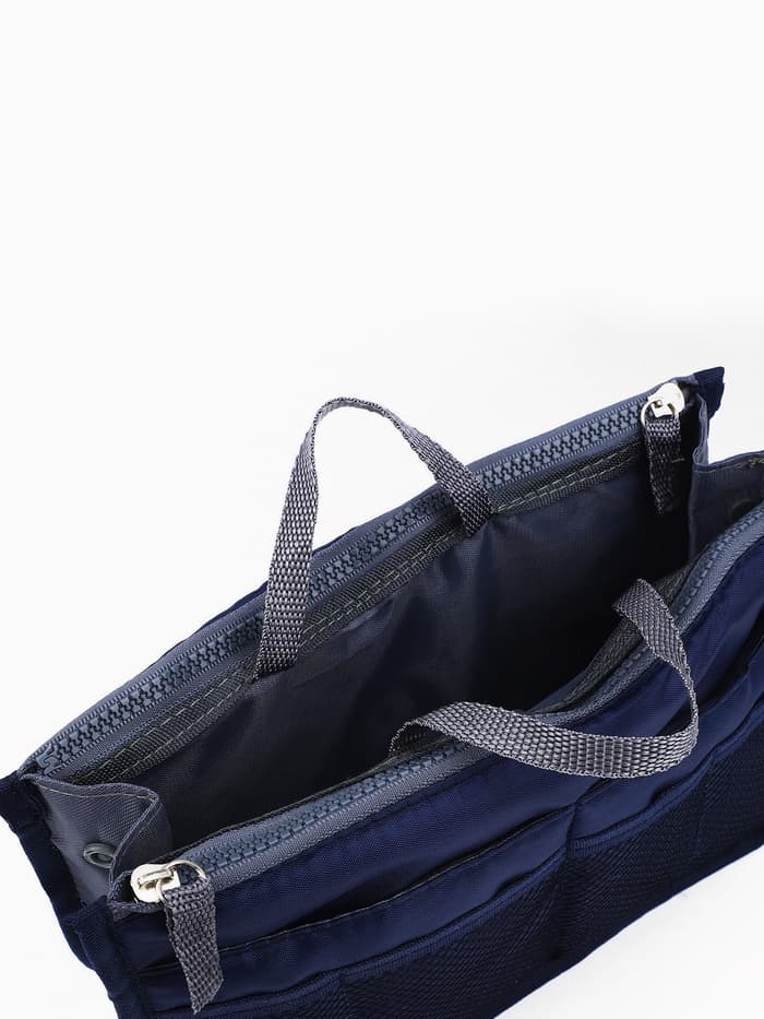 Косметичка-органайзер дорожная, на молниях, с ручками, карманами, синяя