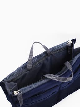 Косметичка-органайзер дорожная, на молниях, с ручками, карманами, синяя