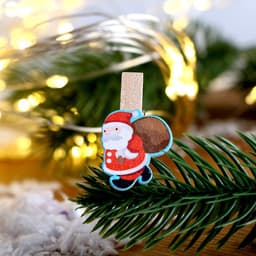 Прищепки декоративные новогодние «Дед Мороз», набор 10 шт.