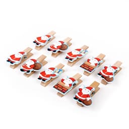 Прищепки декоративные новогодние «Дед Мороз», набор 10 шт.