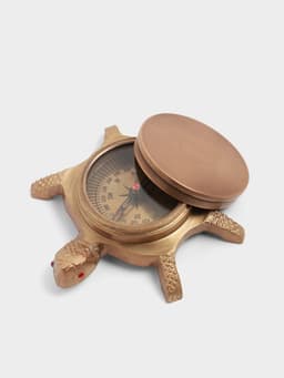 Компас «Черепашка», 10×10×3.5 см, латунь