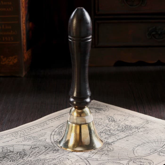 Колокольчик «Счастье», 5.5×5.5×15 см, латунь, дерево