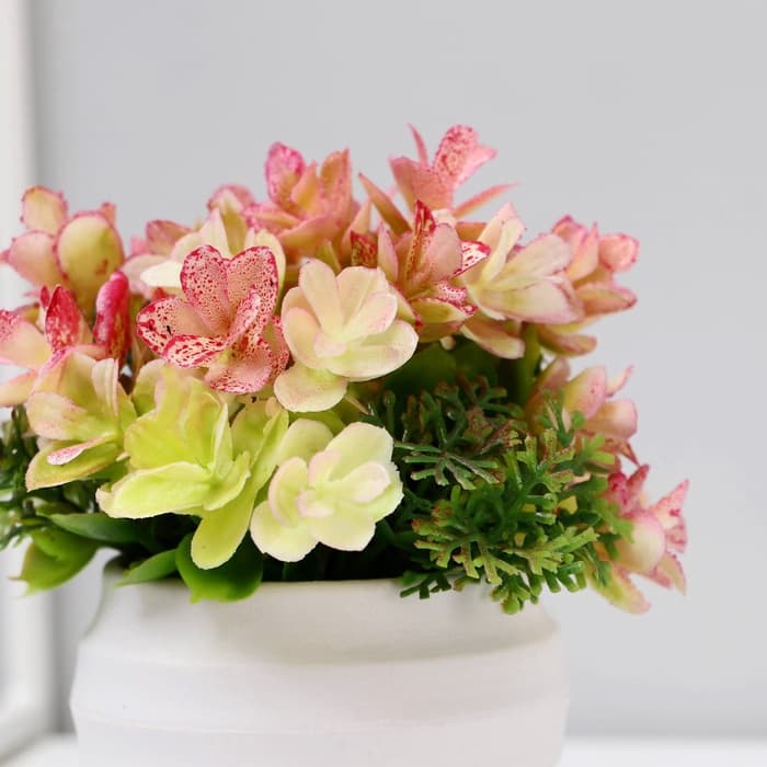 Искусственный цветок в горшке «Суккуленты пышные», 6×8 см, МИКС