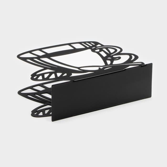 Салфетница Доляна «Кофе», 14×4×10 см, чёрная