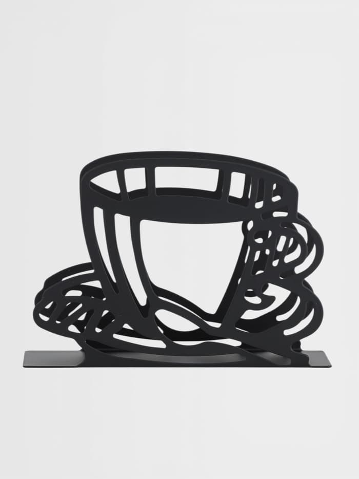 Салфетница Доляна «Кофе», 14×4×10 см, чёрная
