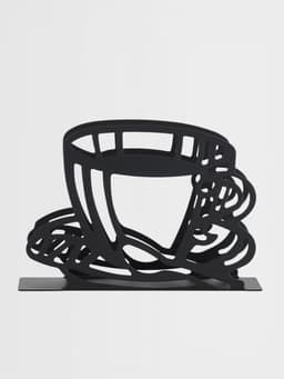 Салфетница Доляна «Кофе», 14×4×10 см, чёрная