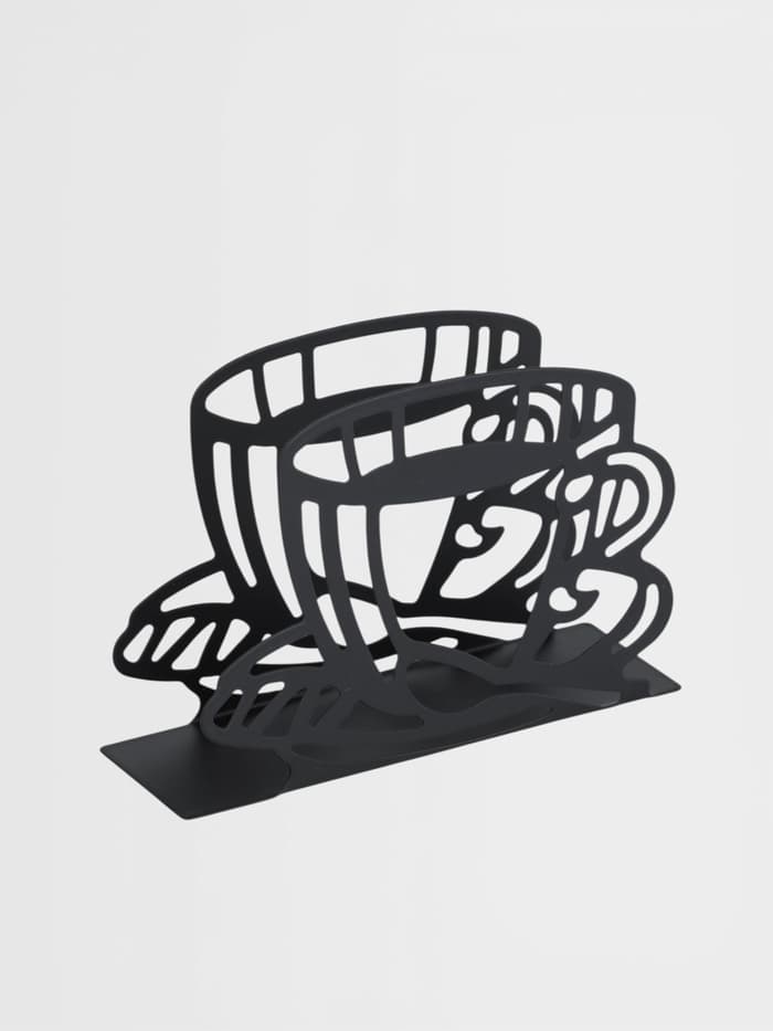Салфетница Доляна «Кофе», 14×4×10 см, чёрная