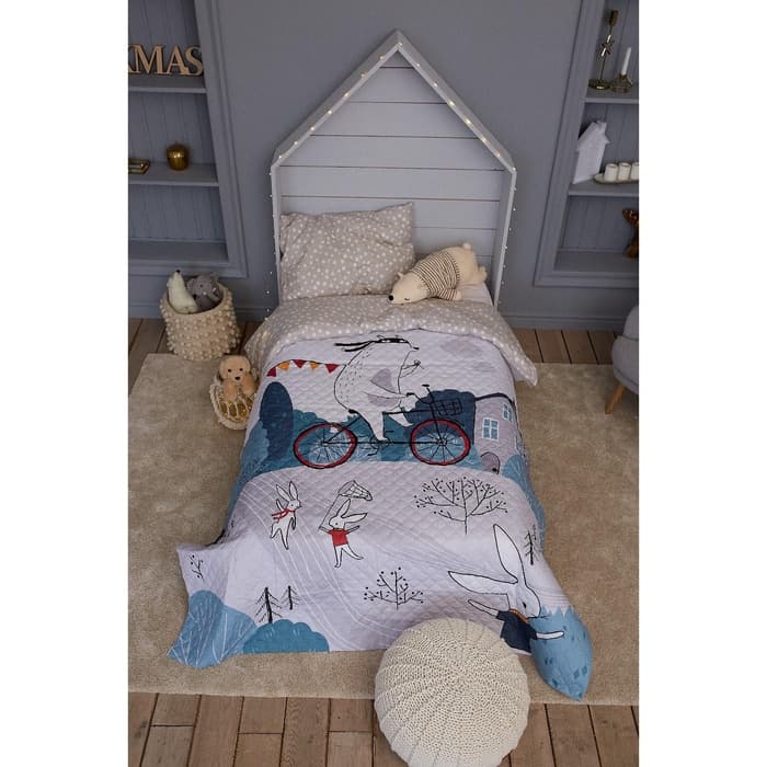 Покрывало 1.5-спальное «Этель» Brave bear, 145×210 см, микрофибра