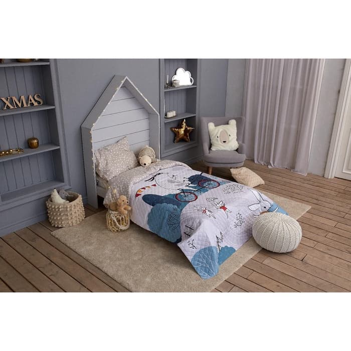 Покрывало 1.5-спальное «Этель» Brave bear, 145×210 см, микрофибра