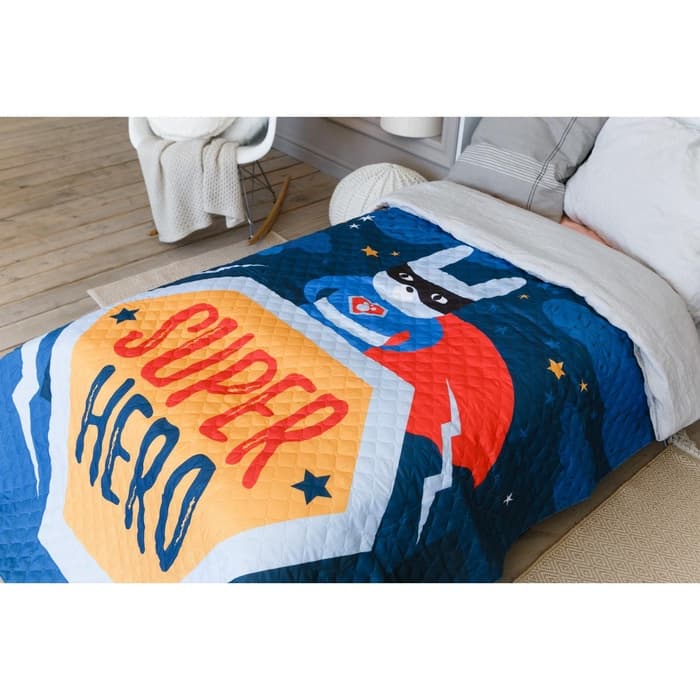 Покрывало 1.5-спальное «Этель» Super hero, 145×210 см, микрофибра
