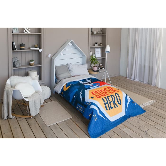Покрывало 1.5-спальное «Этель» Super hero, 145×210 см, микрофибра