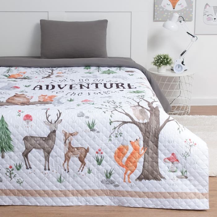 Покрывало 1.5-спальное «Этель» Adventure, 145×210 см, микрофибра