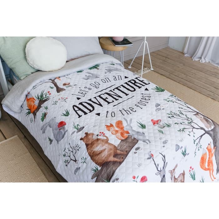 Покрывало 1.5-спальное «Этель» Adventure, 145×210 см, микрофибра