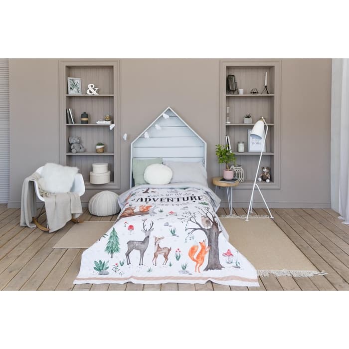Покрывало 1.5-спальное «Этель» Adventure, 145×210 см, микрофибра