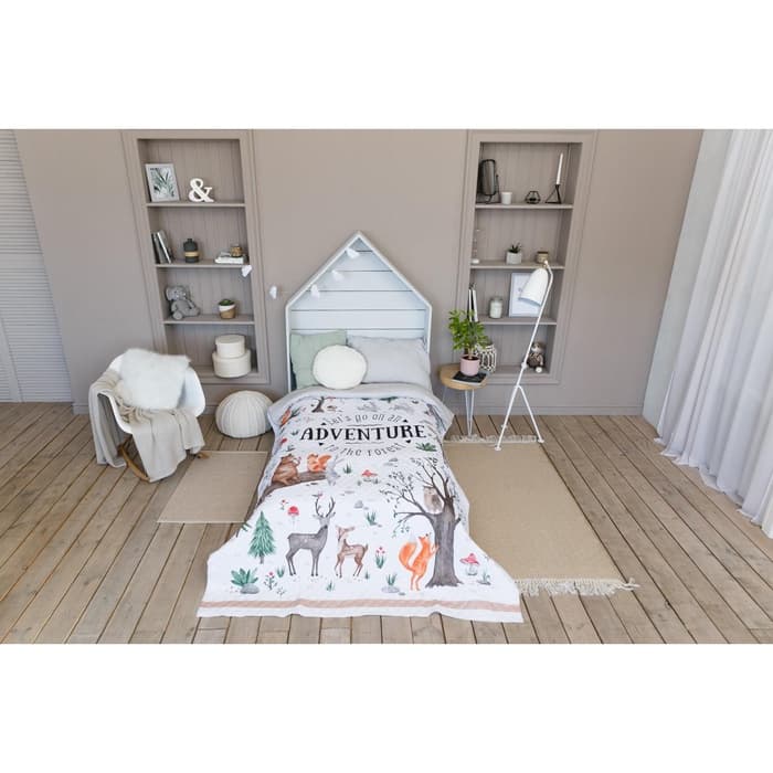 Покрывало 1.5-спальное «Этель» Adventure, 145×210 см, микрофибра