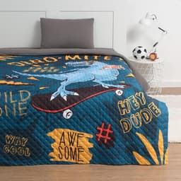 Покрывало 1.5-спальное «Этель» T-rex, 145×210 см, микрофибра