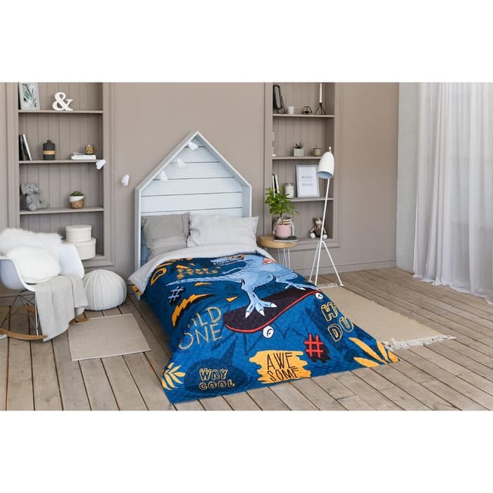 Покрывало 1.5-спальное «Этель» T-rex, 145×210 см, микрофибра