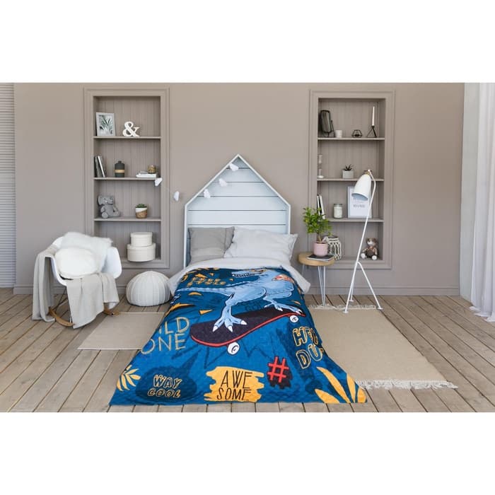 Покрывало 1.5-спальное «Этель» T-rex, 145×210 см, микрофибра