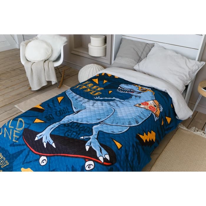 Покрывало 1.5-спальное «Этель» T-rex, 145×210 см, микрофибра