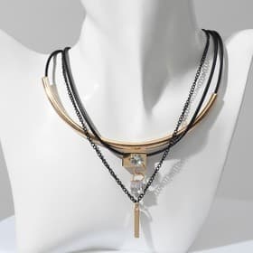 Кулон «Эксклюзив», ромб, белый в золоте, 37 см