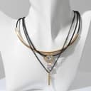 Кулон «Эксклюзив», ромб, белый в золоте, 37 см