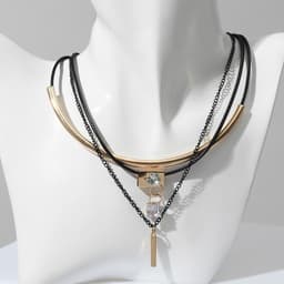 Кулон «Эксклюзив», ромб, белый в золоте, 37 см