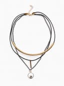 Кулон «Эксклюзив», кольцо, белый в золоте, 42 см