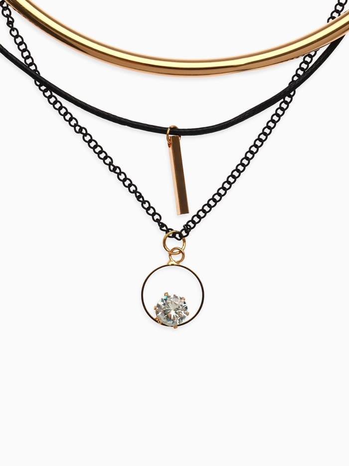 Кулон «Эксклюзив», кольцо, белый в золоте, 42 см