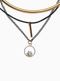 Кулон «Эксклюзив», кольцо, белый в золоте, 42 см