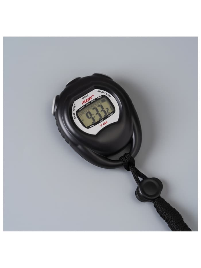 Секундомер FLOTT, 8.2×6.5×2 см, 1 отсечка, будильник, часы, календарь