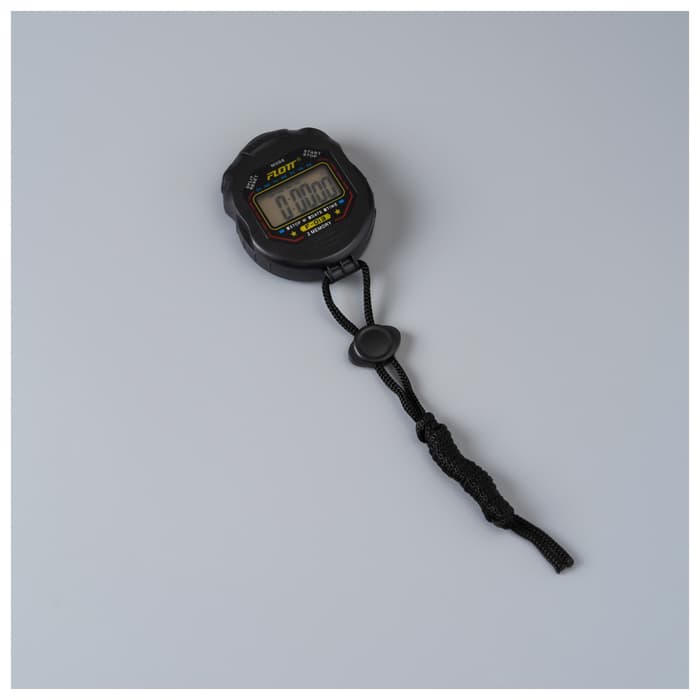 Секундомер FLOTT, 7.7×6.2×1.9 см, 2 отсечки, будильник, часы, календарь