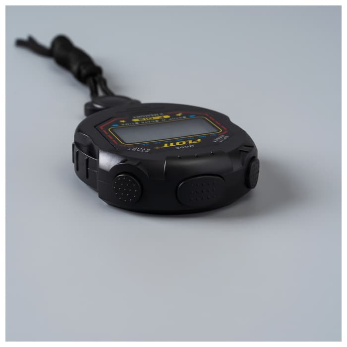 Секундомер FLOTT, 7.7×6.2×1.9 см, 2 отсечки, будильник, часы, календарь