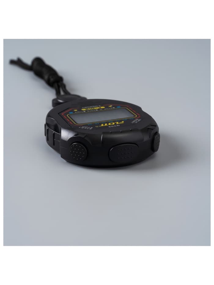 Секундомер FLOTT, 7.7×6.2×1.9 см, 2 отсечки, будильник, часы, календарь