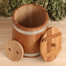 Бочка для засолки, 20 л, дубовая, с гнётом, «Добропаровъ»