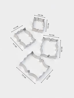 Формы для печенья «Рамка для пожелания», набор 4 шт., нержавеющая сталь, серебристые