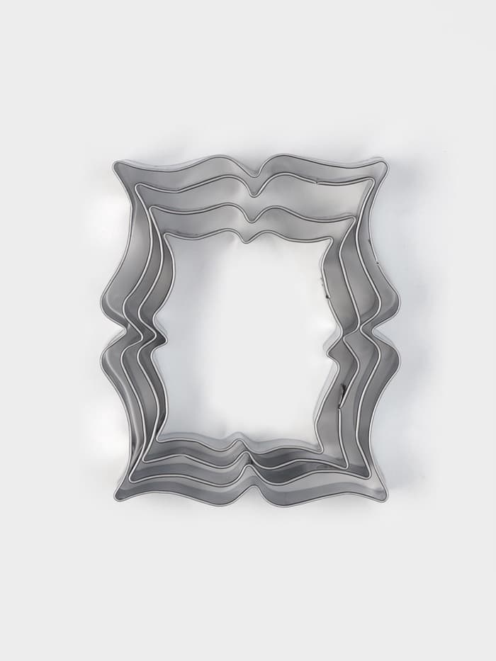 Формы для печенья «Рамка для пожелания», набор 4 шт., нержавеющая сталь, серебристые