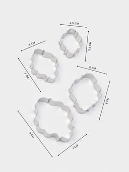 Формы для печенья «Рамка для фото», набор 4 шт., нержавеющая сталь, серебристые