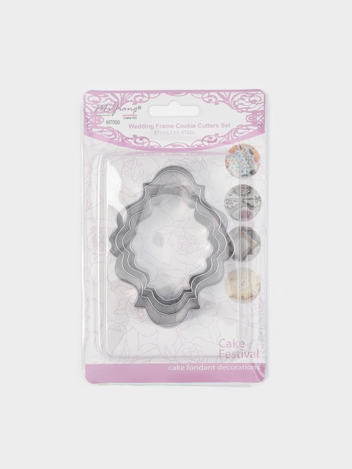 Формы для печенья «Рамка для фото», набор 4 шт., нержавеющая сталь, серебристые