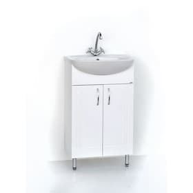 Тумба напольная «Аттика 60», с раковиной «Грация», цвет белый