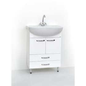 Тумба напольная «Белла 60/2», с раковиной «Грация», цвет белый