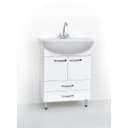 Тумба напольная «Белла 60/2», с раковиной «Грация», цвет белый