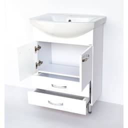 Тумба напольная «Белла 60/2», с раковиной «Грация», цвет белый