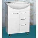 Тумба напольная «Волна 60 – 2», с раковиной «Грация», цвет белый