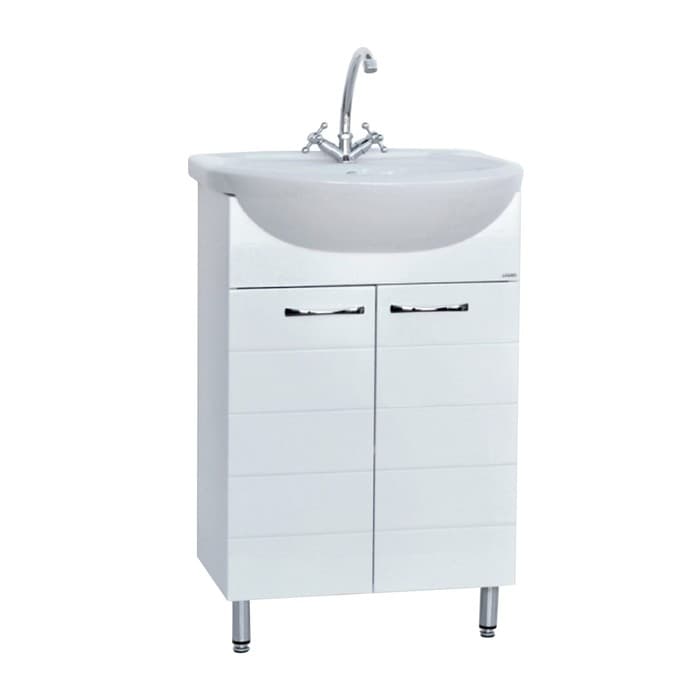 Тумба напольная «Престиж 60», с раковиной «Грация», цвет белый