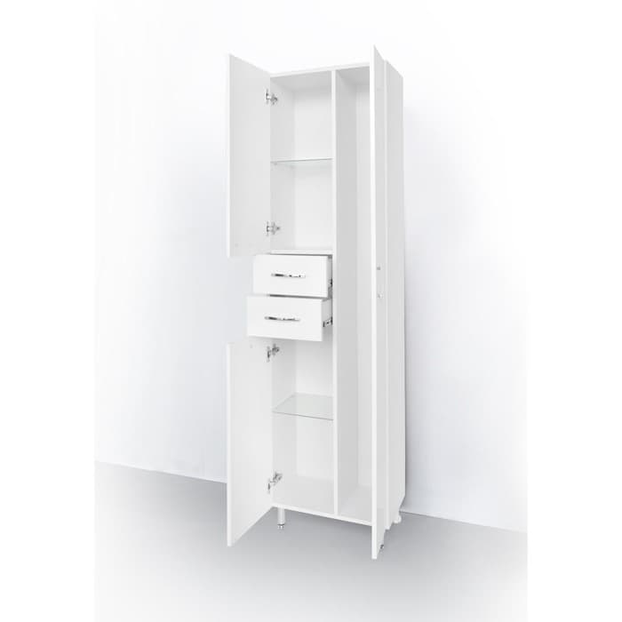 Шкаф - пенал для ванной комнаты 500, 500×292×1900 мм, цвет белый