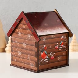 Чайный домик новогодний «Чудеса в окошке», 10.5×9.5×12 см